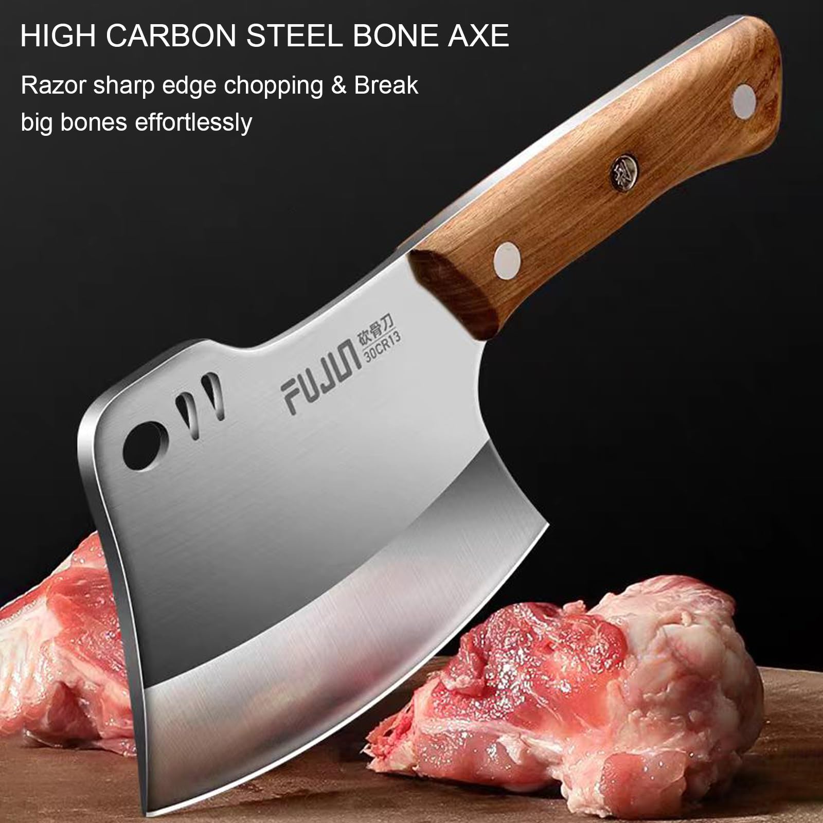 Hand forged bone chopper by QEGNOBOK