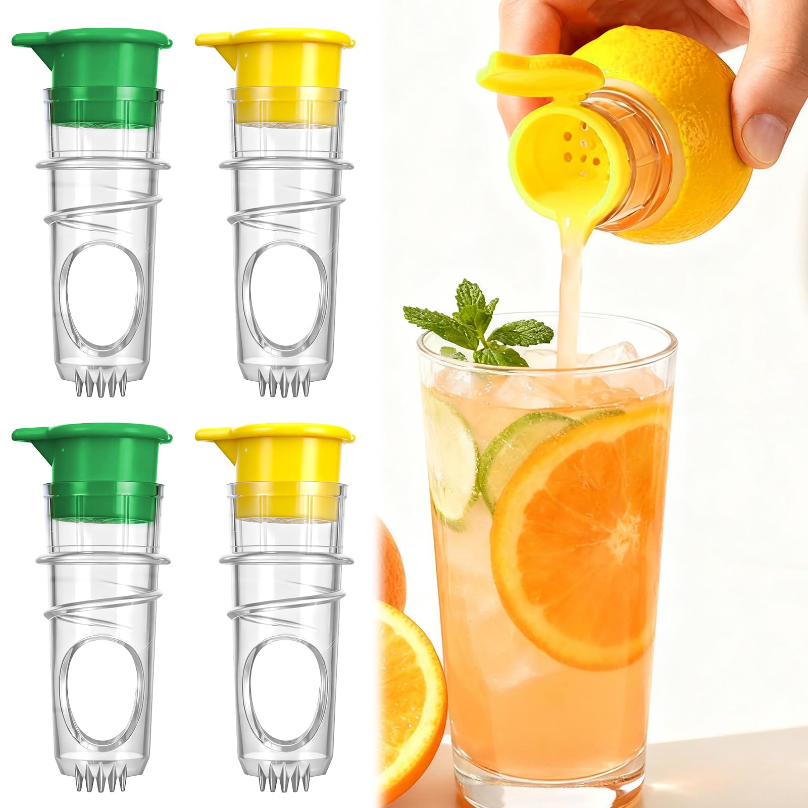 QFGasre lemon squeezer 4 pcs yellow green set
