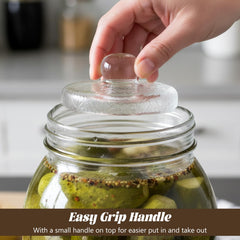 Dishwasher safe glass fermentation weights won't absorb odors