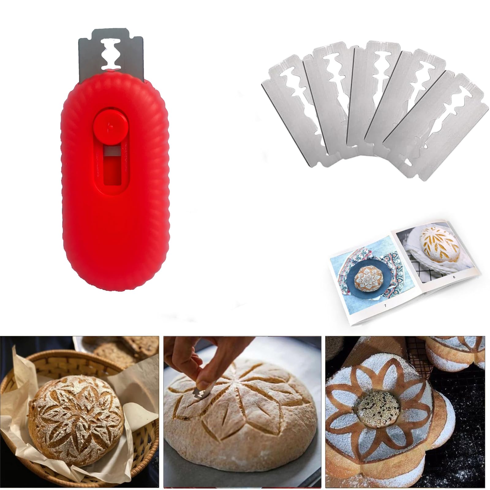 Retractable bread scoring tool with stainless steel blade by qifuwanjingfeng