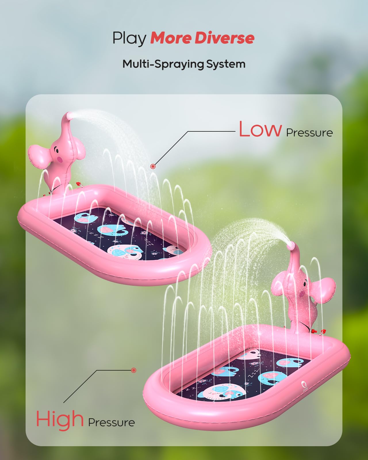 Durable toddler splash pool with drain plug for easy water removal