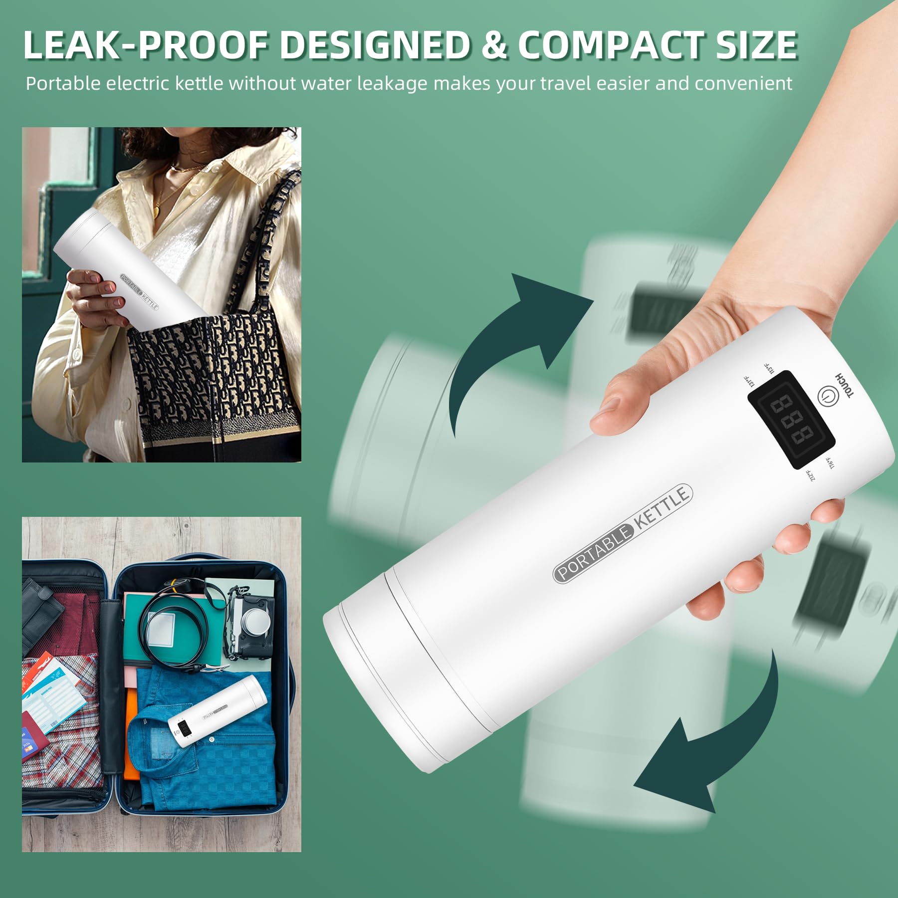 Stainless steel BPA-free interior and double-walled insulation