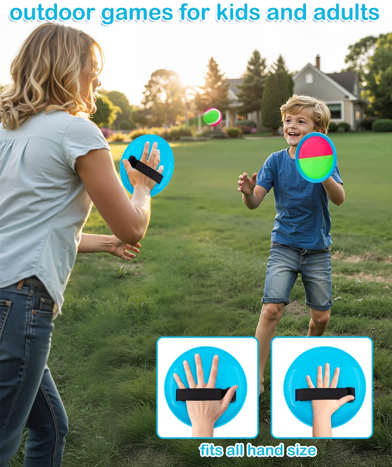 Qrooper paddle ball set four paddles four balls