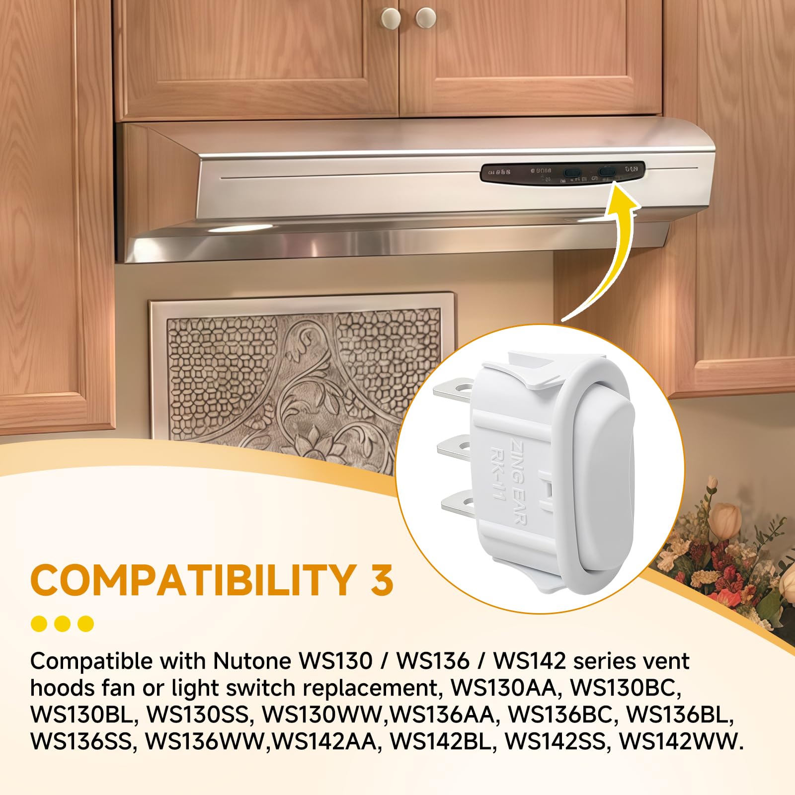 QSE series switch compatible with Broan Nutone Allure