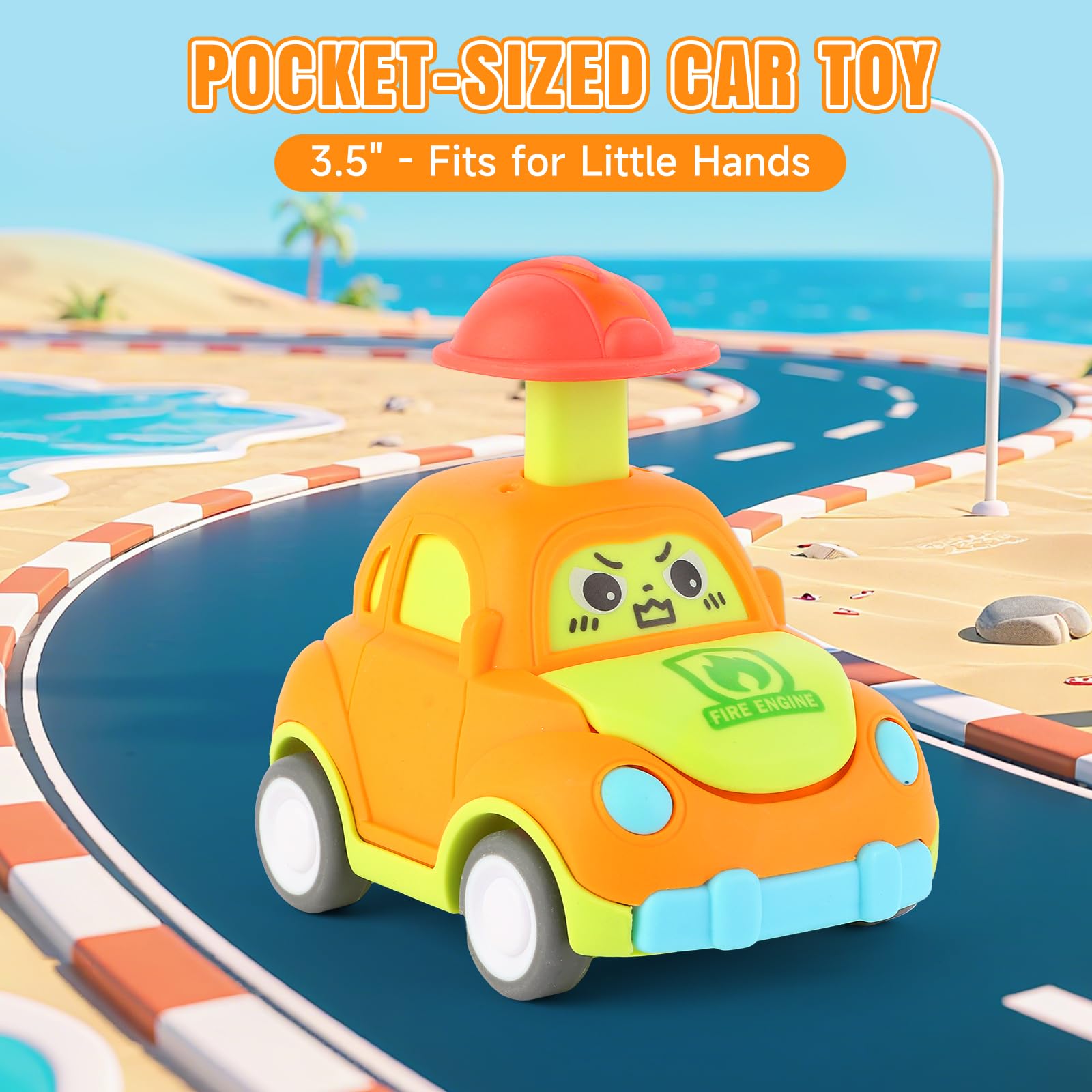 4-pack pull back cars ideal as party favors