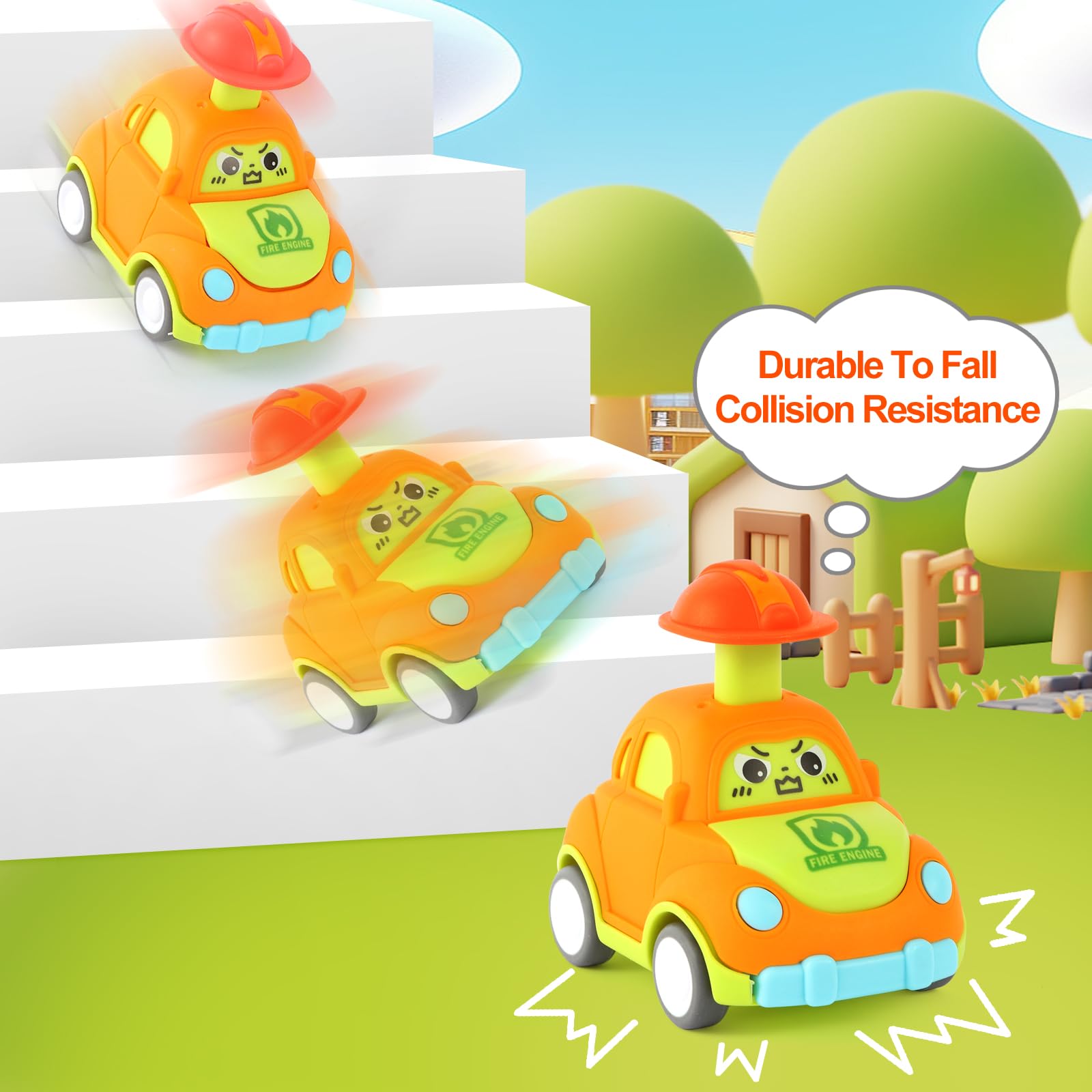 Press and go toy cars no batteries required