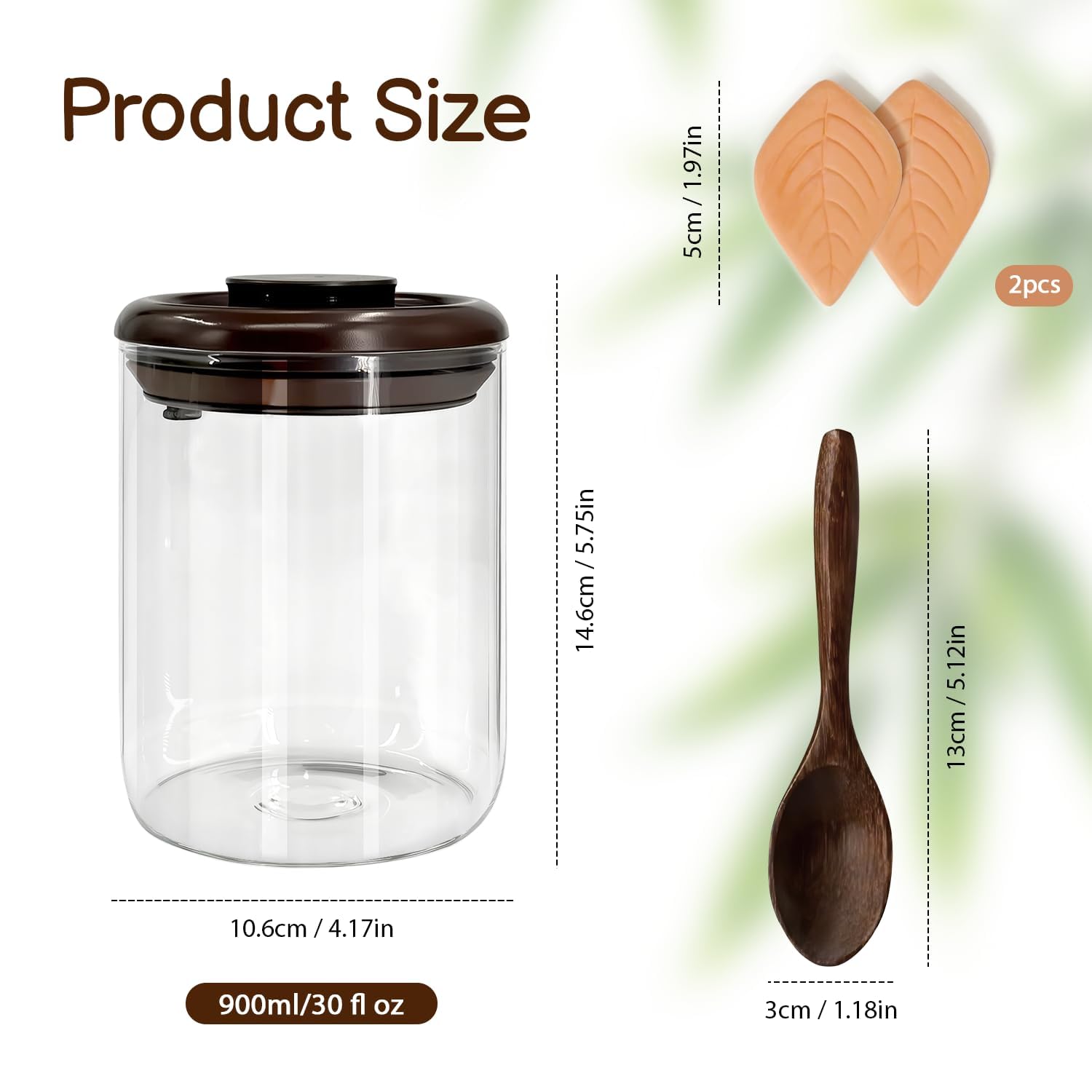 0.95 Qt borosilicate glass jar for pantry storage