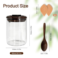0.95 Qt borosilicate glass jar for pantry storage