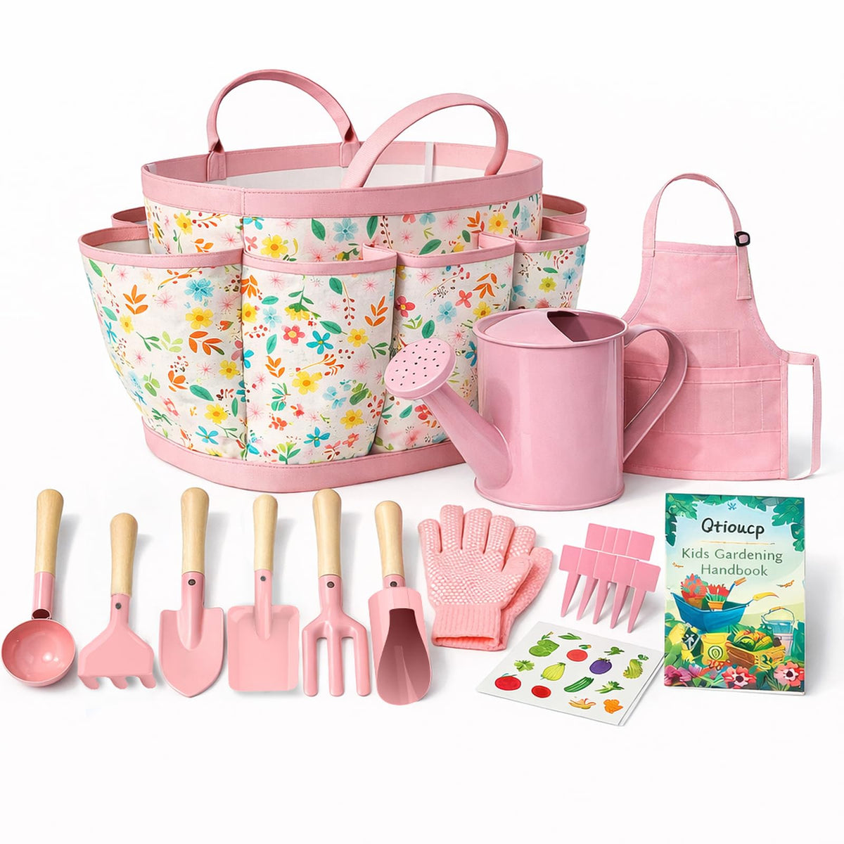 Qtioucp Kids Gardening Set tote bag and tools