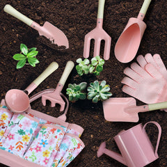 6 piece planting tools with hardwood handles