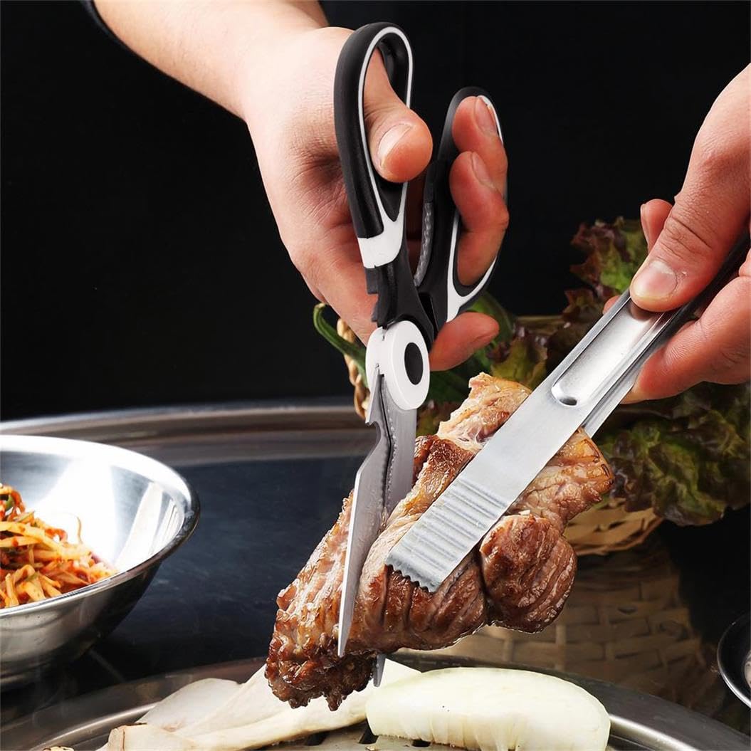 QtoiKce Ergonomic non slip handle kitchen shears
