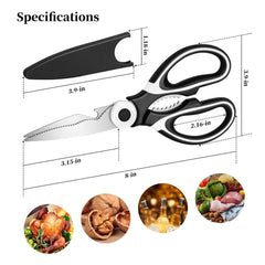 QtoiKce Kitchen Scissors multipurpose utility design