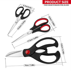 QtoiKce Stainless Steel Blades Kitchen Scissors