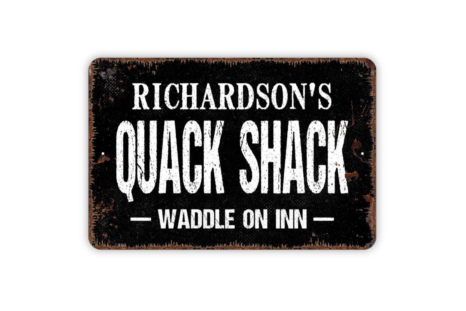USA made Quack Shack metal sign for indoor outdoor use