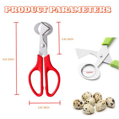 Quail egg scissors 9 color variations for kitchen use