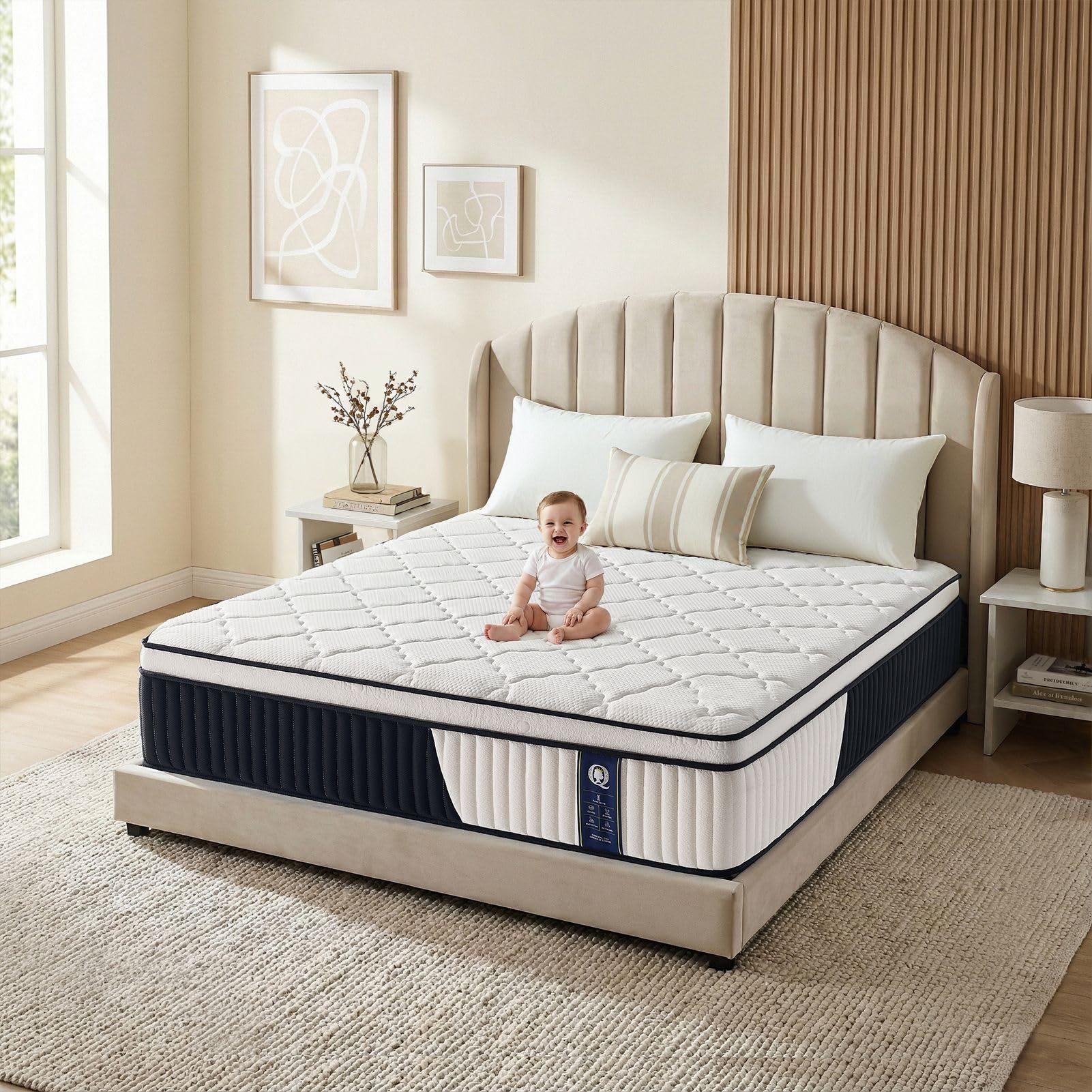 Queen Mattress in a box ready for unboxing and setup