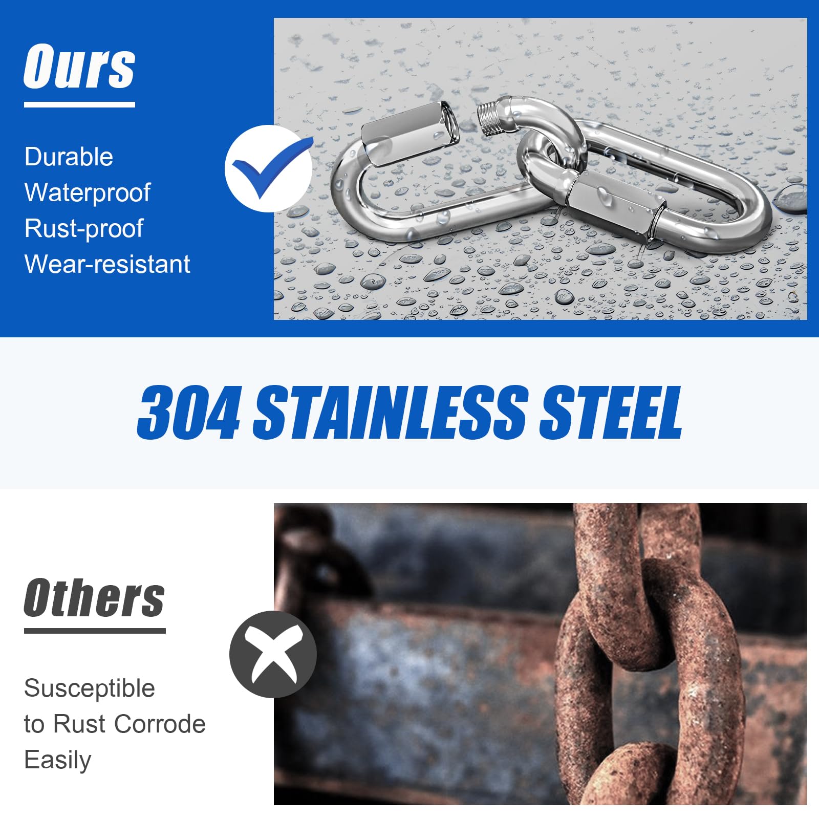 M6 1/4 screw carabiner included