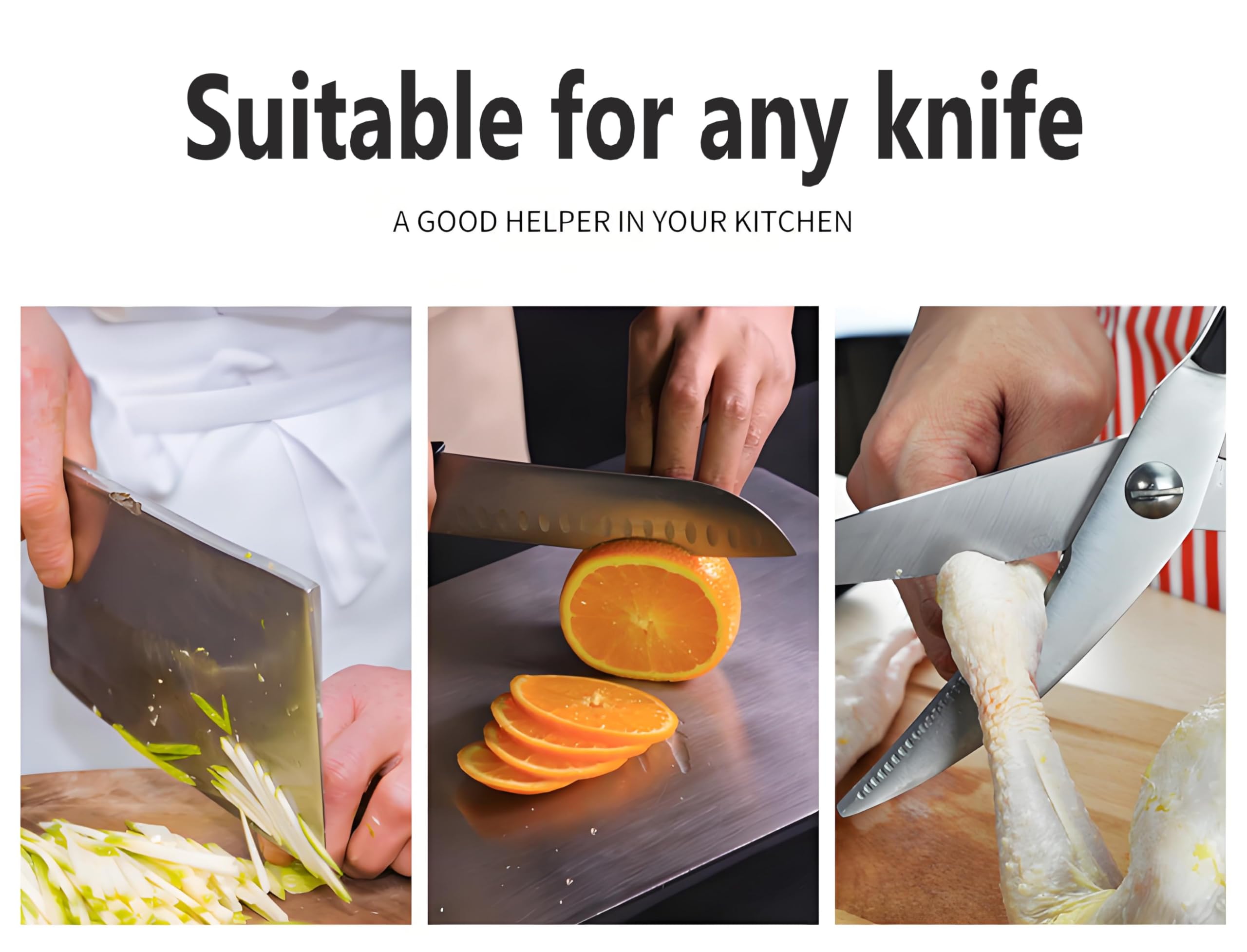 Multi knife use including kitchen knives pocket knives and scissors