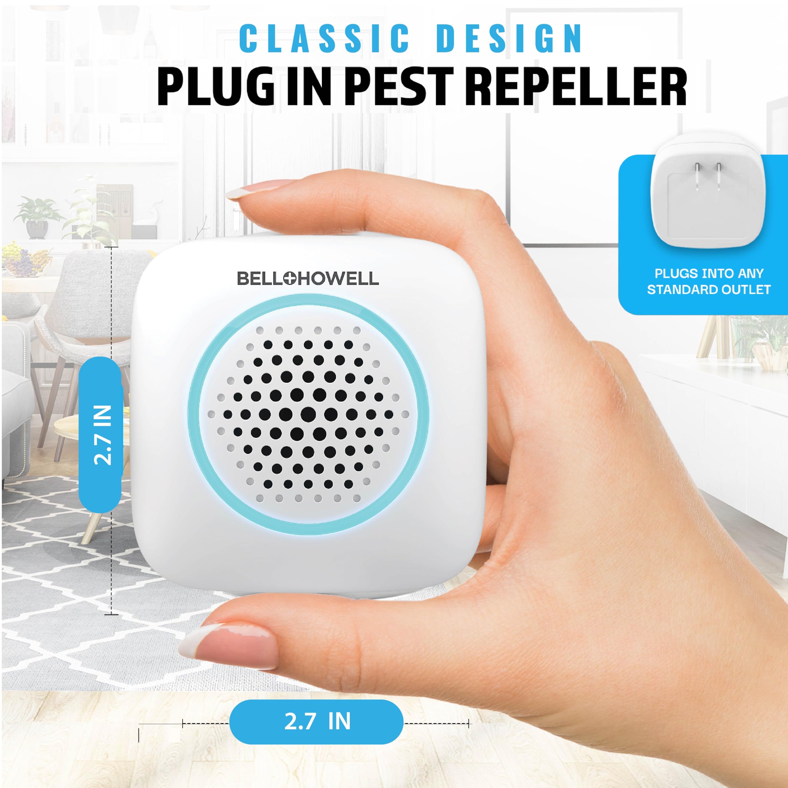 Silent odorless pest repeller safe for families