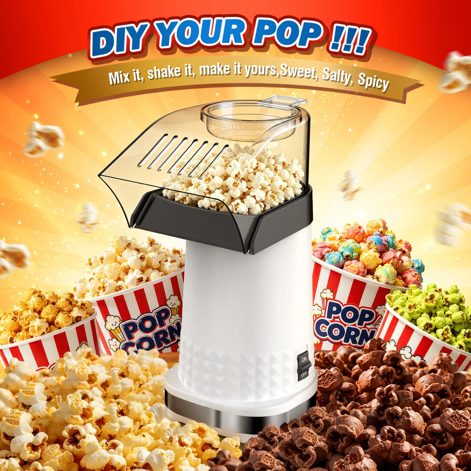 Quiet operation of popcorn popper image
