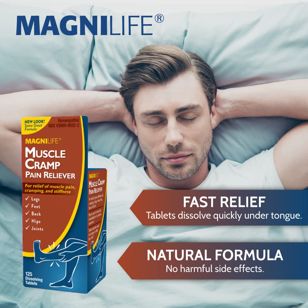 Quinine-free MagniLife cramps relief tablet bottle