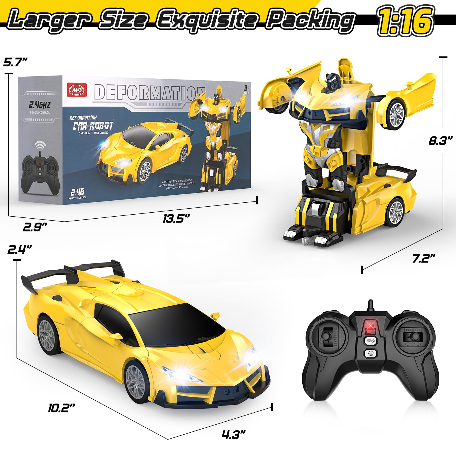 Qumcou gift box packaging for transform RC car