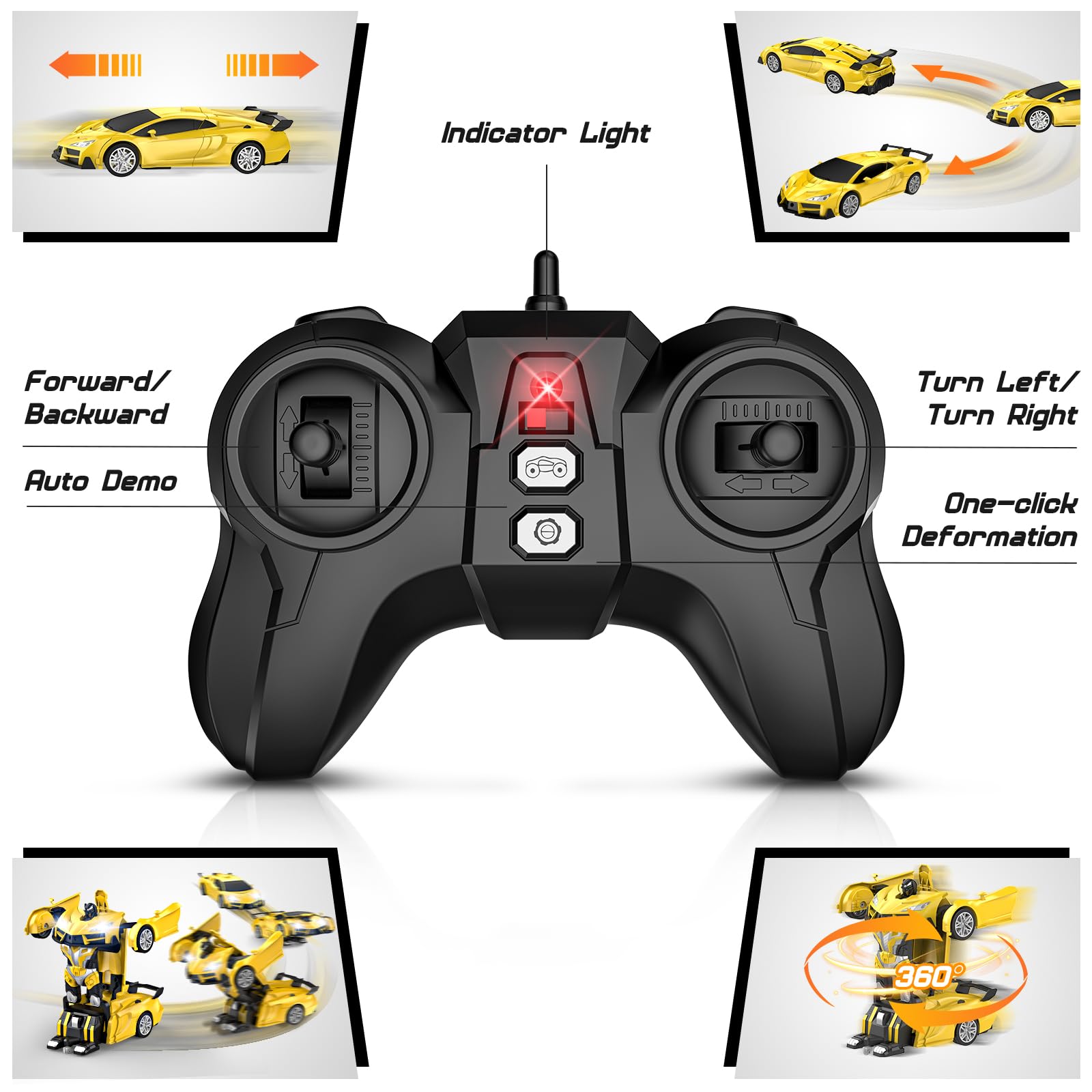Qumcou durable ABS resin body with rubber tires close-up
