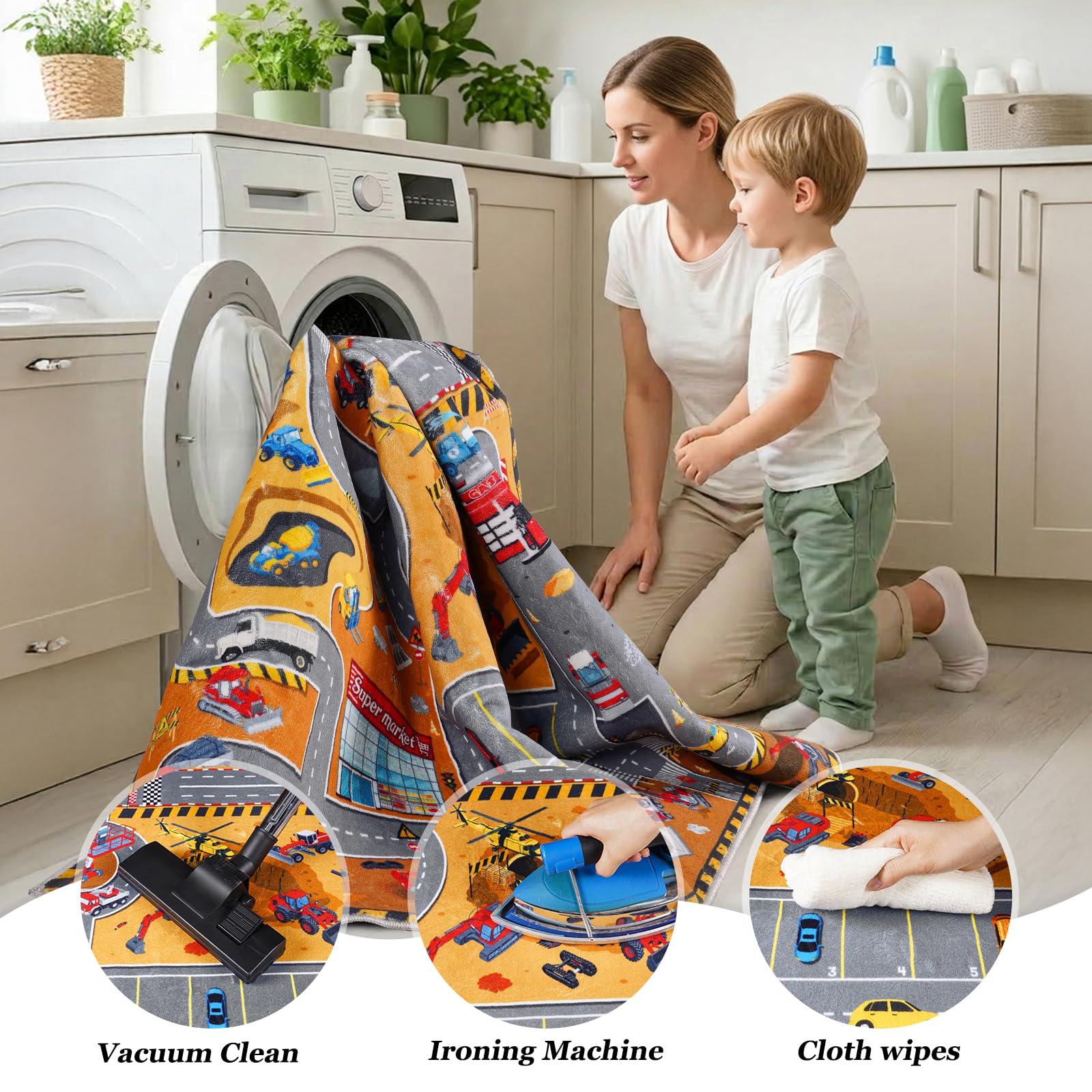 Customer-friendly kids play rug for learning and fun