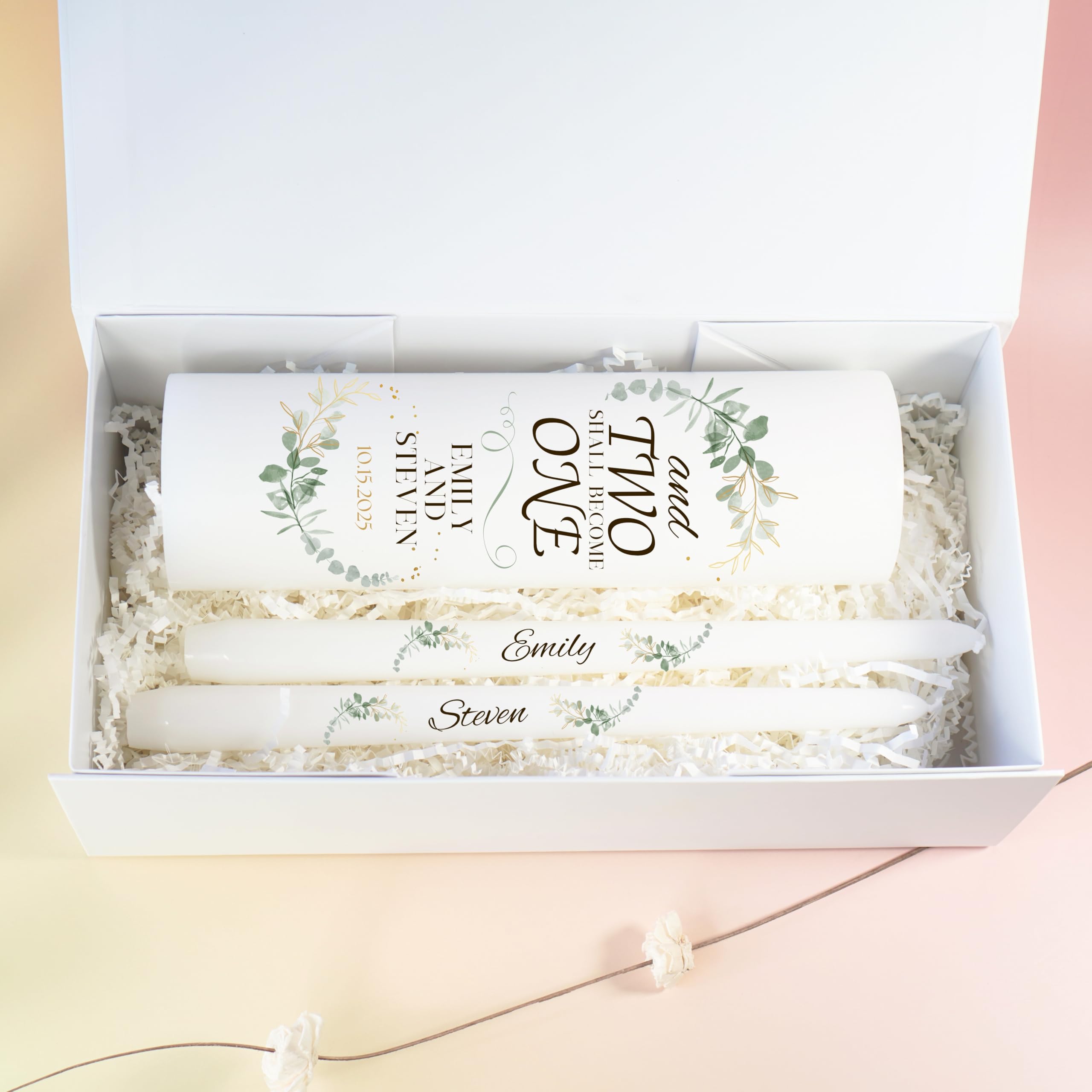Wedding candle with quote customization