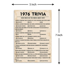 1976 trivia game 30 cards set