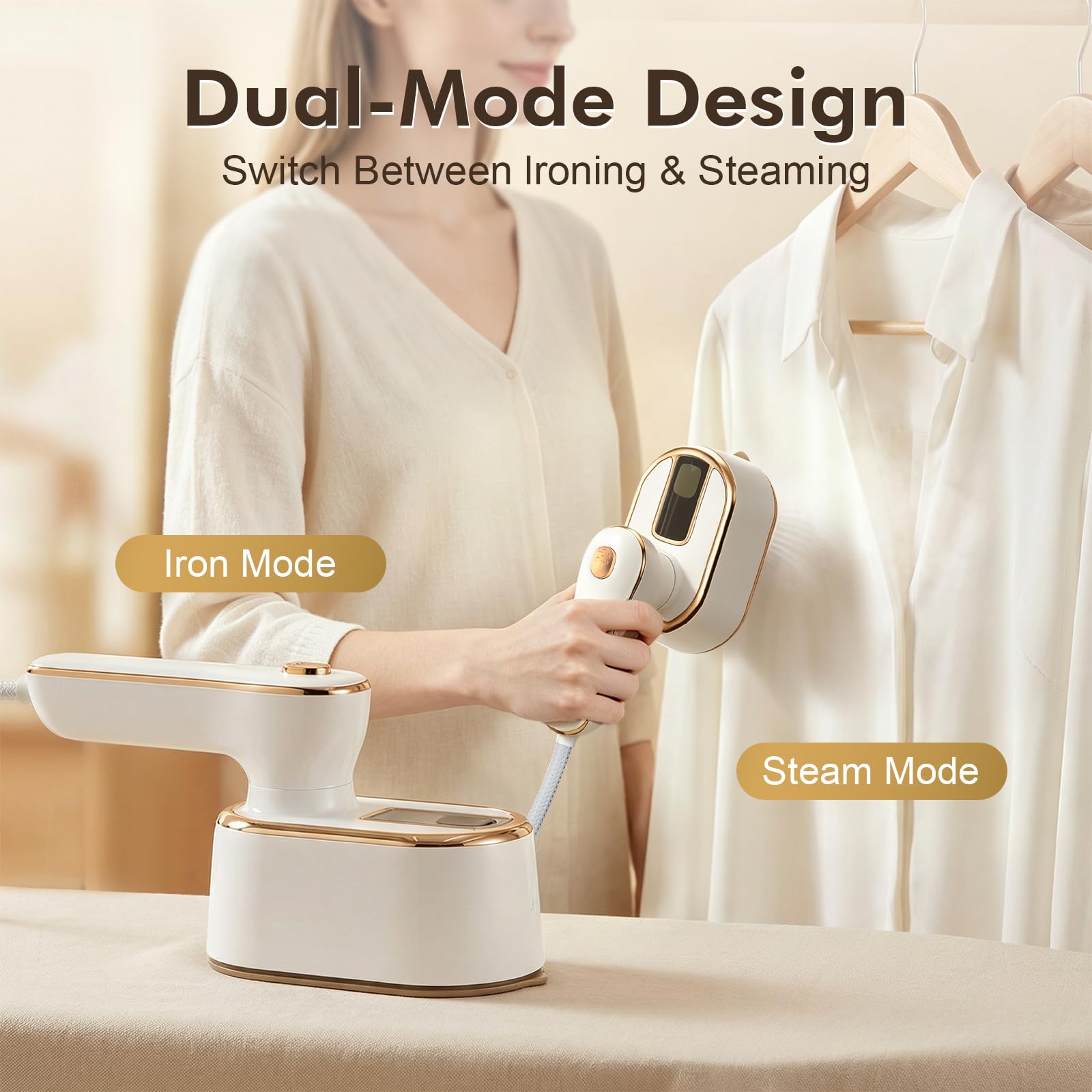 Quuejenl 2in1 steamer iron close up