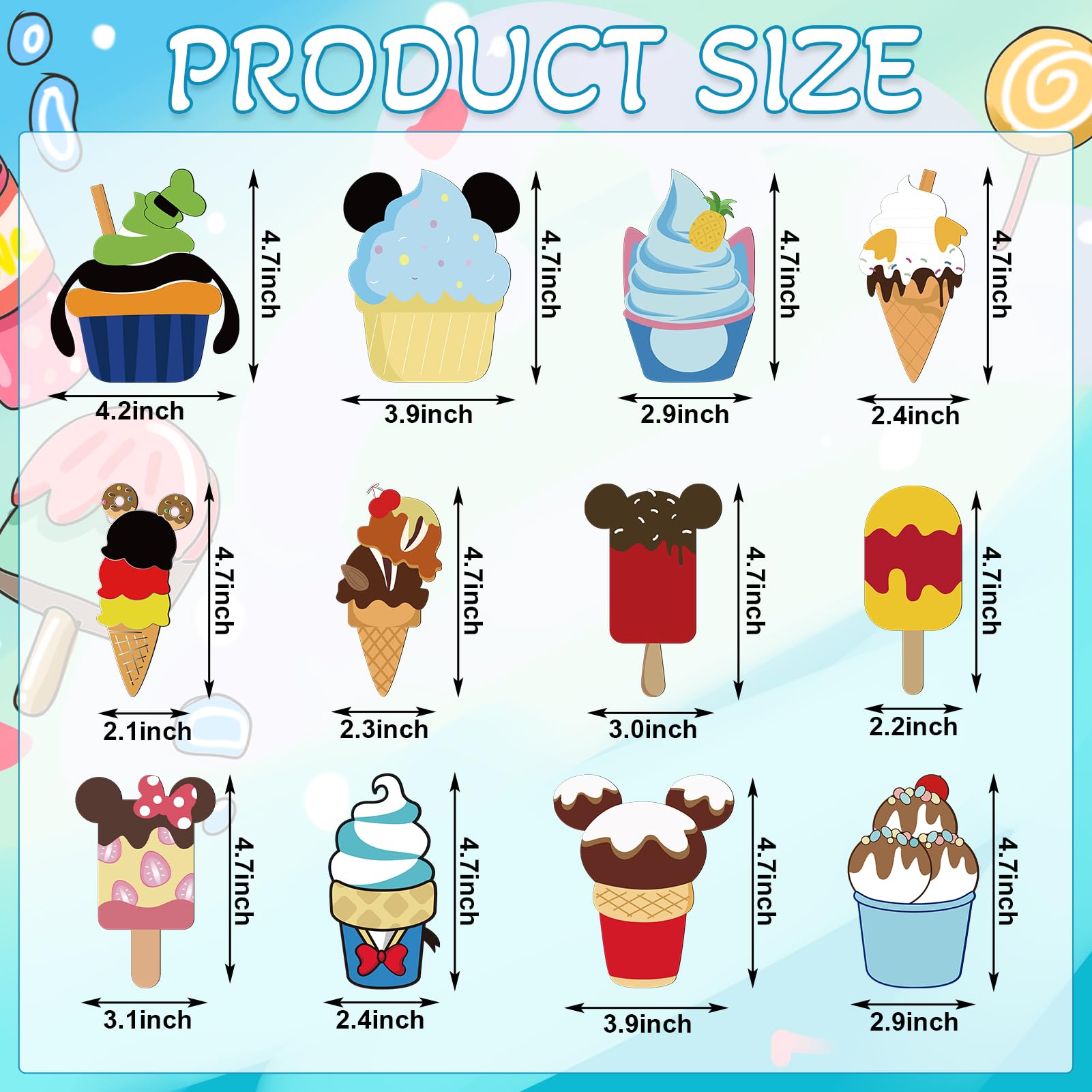 Ice cream magnet style fridge magnet from Qweryboo set