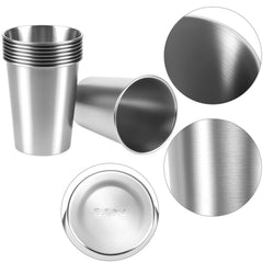 304 stainless steel cups with rustless polished finish