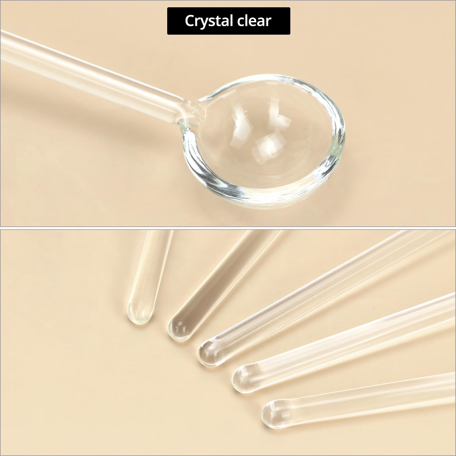 crystal clear tea spoons by QWORK