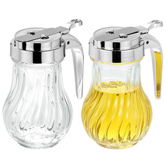 QWORK syrup dispenser honey pot 8oz 2pack front view