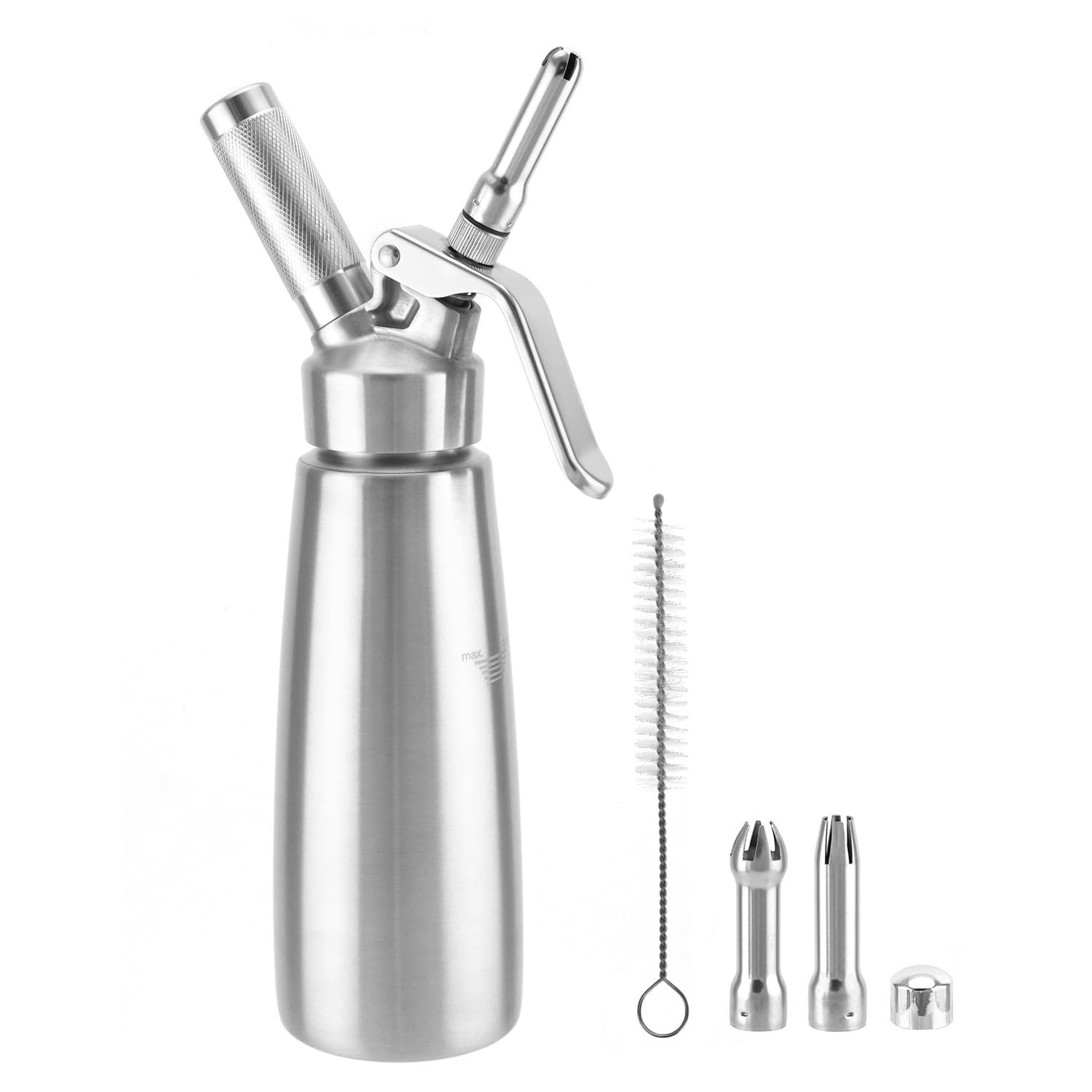 QWORK 304 stainless steel whipped cream dispenser 500ml
