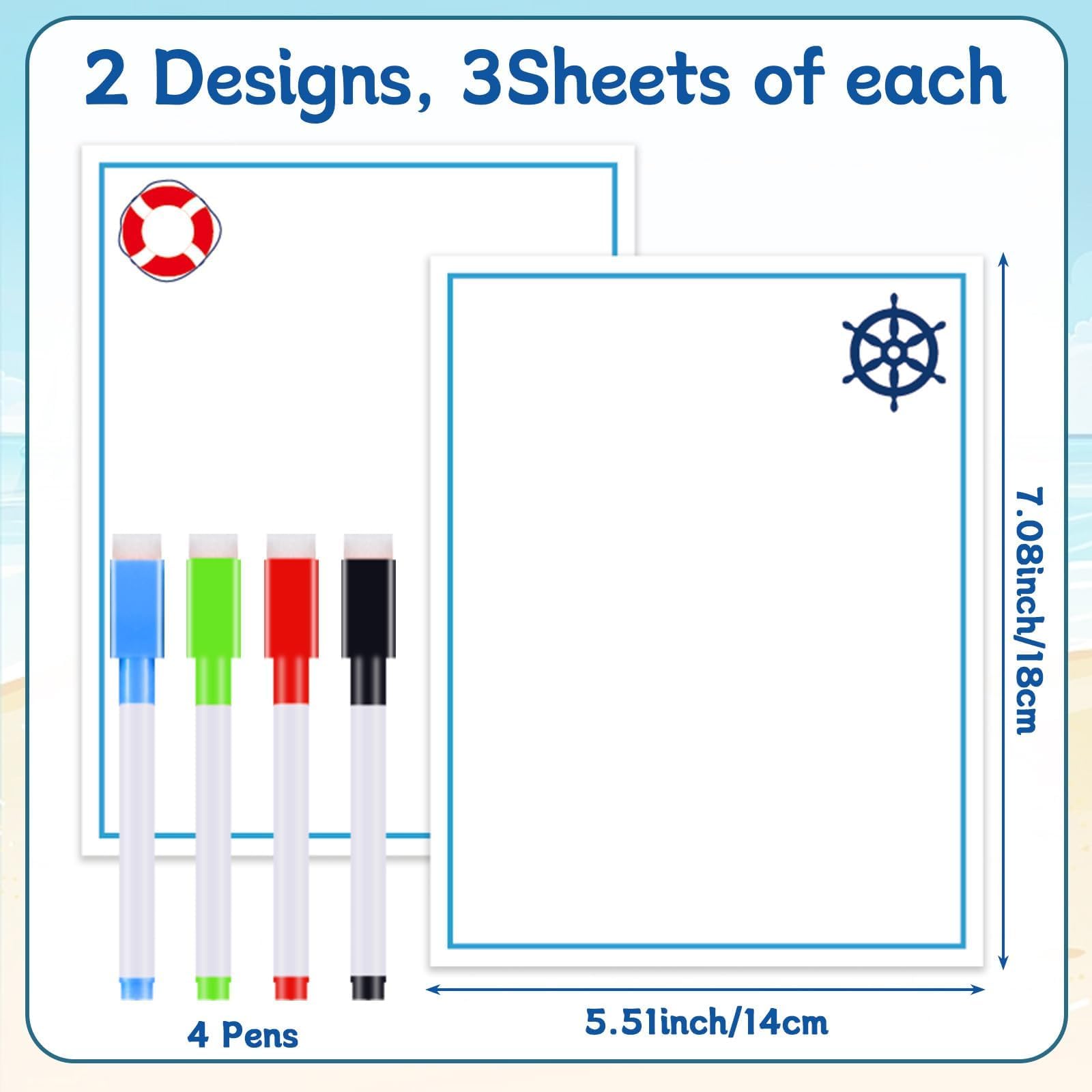 Magnet size approx 7 x 5.5 inches for stateroom doors and refrigerators