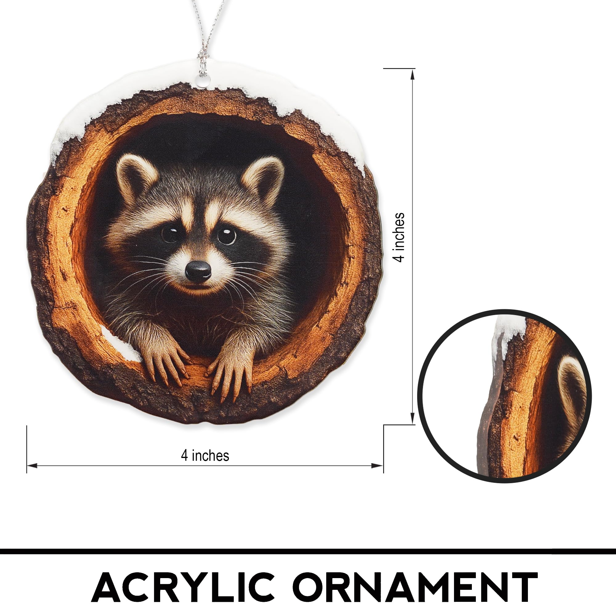 Raccon Gifts raccoon Christmas ornament display