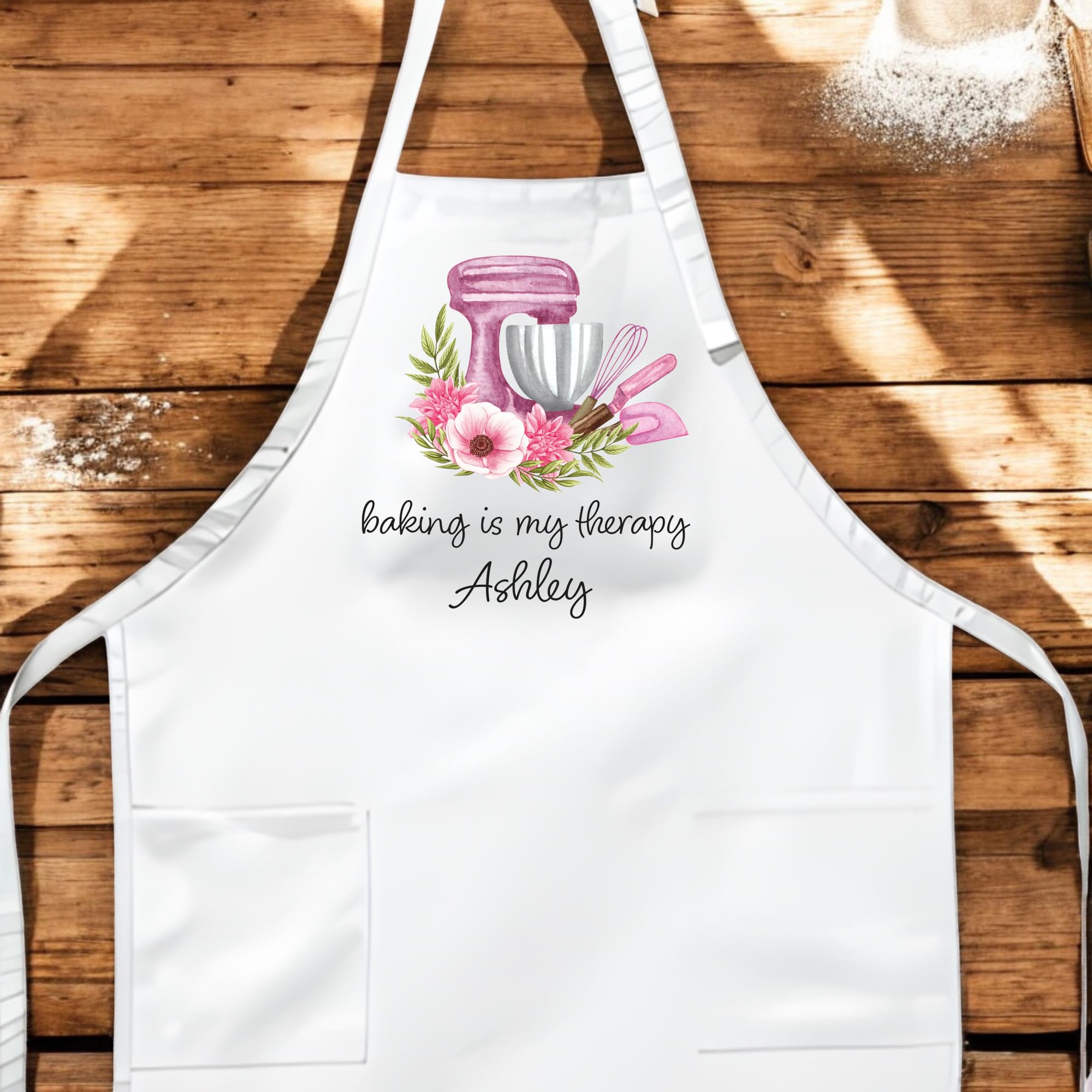 Adult bib style kitchen apron for cooking