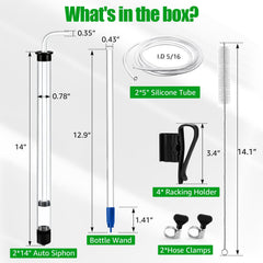 Racking cane 3/8 inch component shown with auto siphon