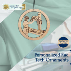 Radiology Tech Week ornament USA made label