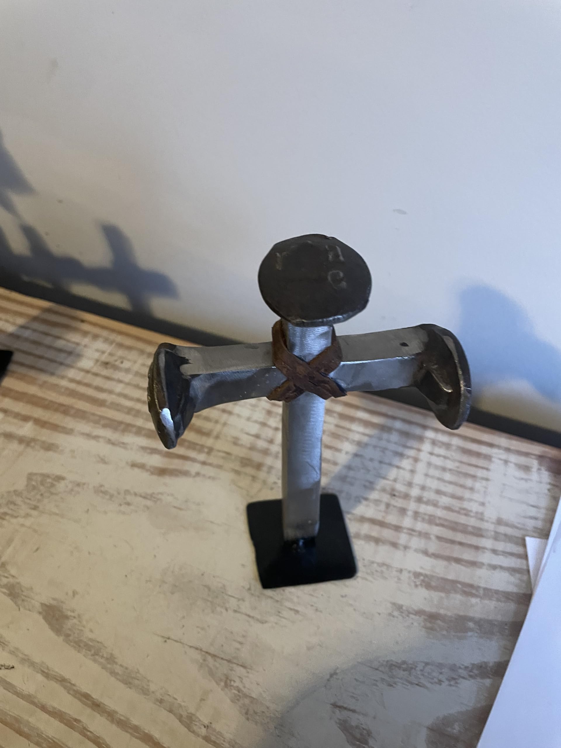 Railroad Spike Cross wall art 7 inch decorative cross