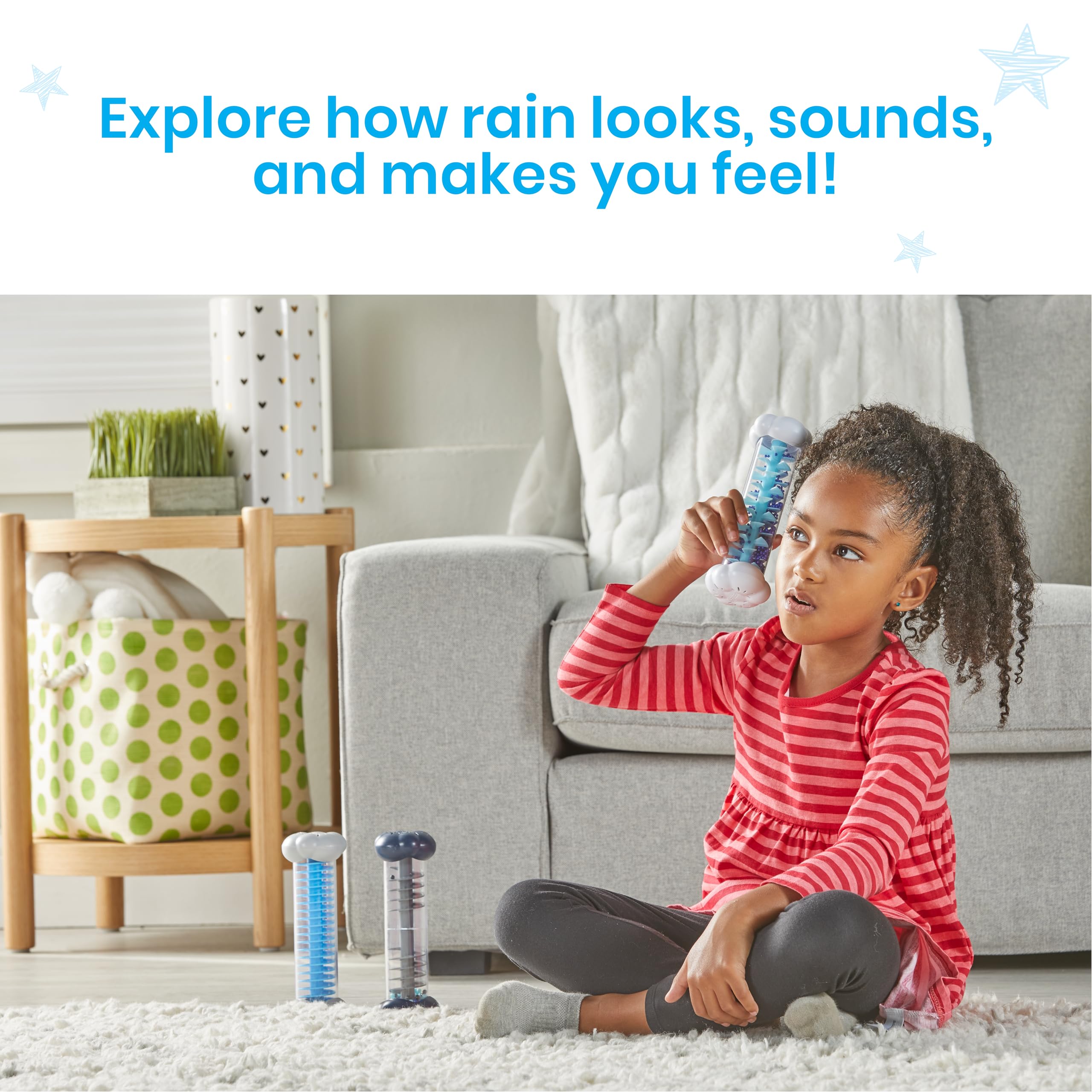 hand2mind Calming Sounds Sensory Tubes Storm tube