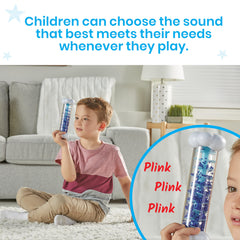 Three sensory fidget tubes set Drizzle Shower Storm