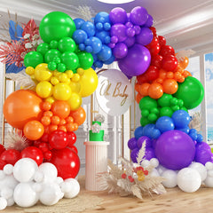 Rainbow Balloon Arch Kit 18 inch balloons for decor