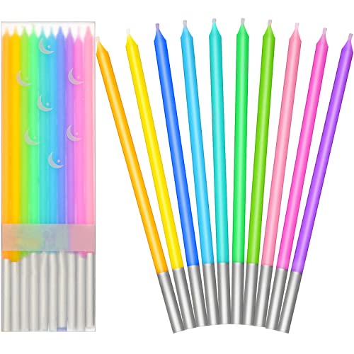 Rainbow cake candles 100 pieces packaged in 10 boxes