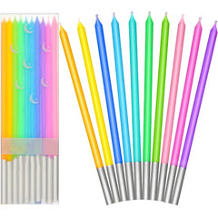 Rainbow cake candles 100 pieces packaged in 10 boxes