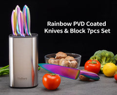 Rainbow Knives 8 inch Bread Knife from 7 piece set rainbow finish