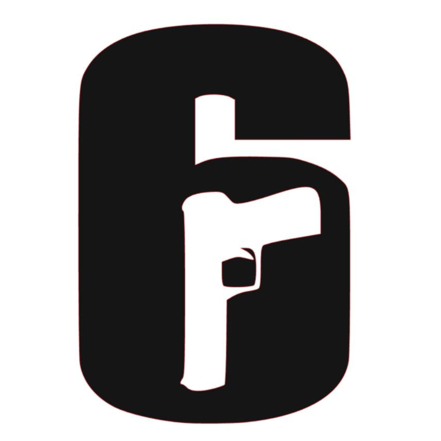 Rainbow Six Siege logo mirror etched by hand