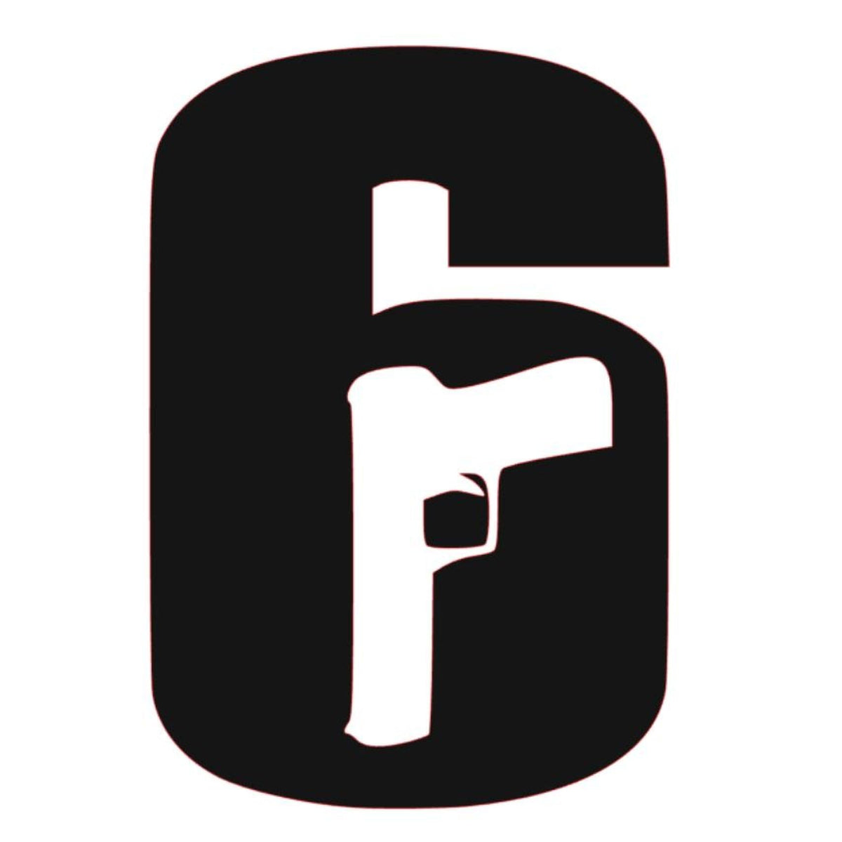 Rainbow Six Siege logo mirror etched by hand